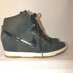 nike wedge sneakers white